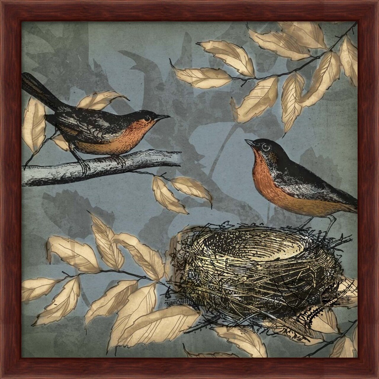 Songbird Fable II by Posters International Studio 13" x 13" Framed Wall Art